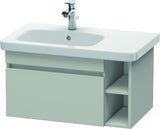 DURAVIT DuraStyle Waschtischunterbau 730 mm betongrau matt – wandhängend mit 1 Auszug & 2 offenen Fächern