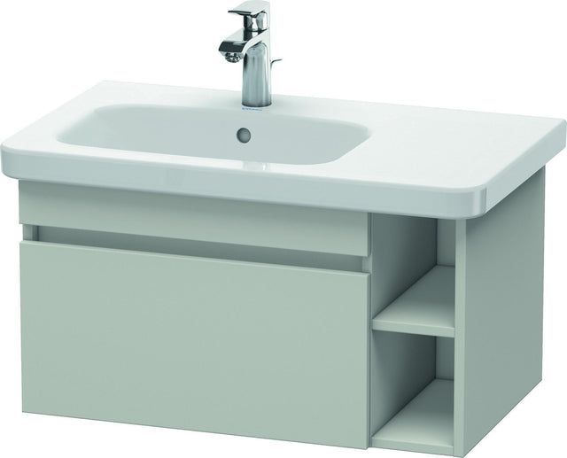 DURAVIT DuraStyle Waschtischunterbau 730 mm betongrau matt – wandhängend mit 1 Auszug & 2 offenen Fächern