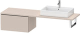 DURAVIT L-Cube Unterschrank 720 mm weiß matt – 1 Auszug, wandhängend, Tip-on