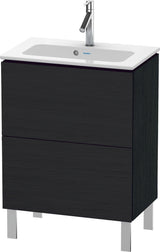 Duravit L-Cube Waschtischunterbau 620 mm, 2 Auszüge, bodenstehend, Weiß Matt – mit Tip-On