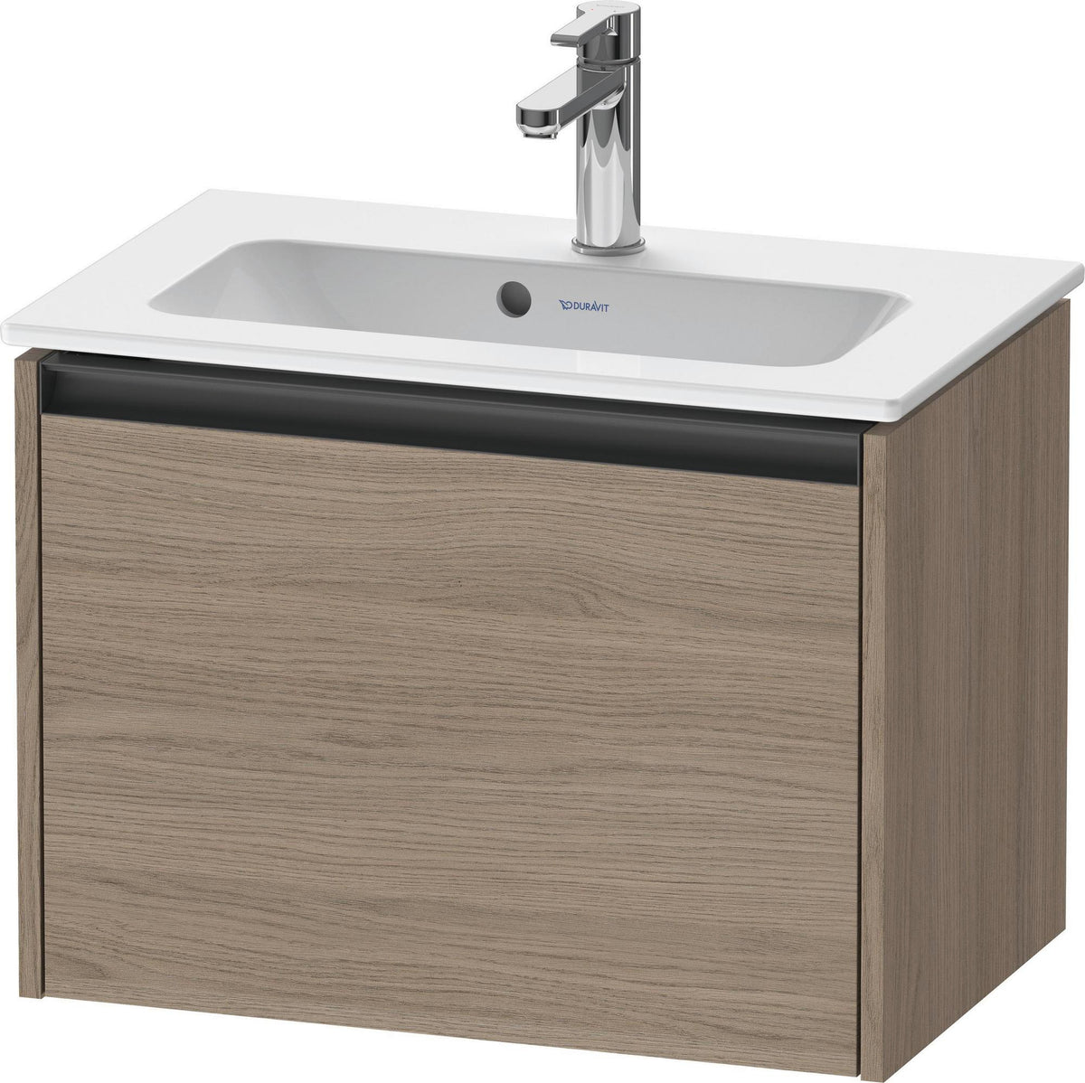 Duravit Ketho.2 Waschtischunterbau 610 mm Eiche Terra mit 1 Auszug und Soft-Close