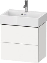 Duravit L-Cube Waschtischunterbau 584 mm taupe supermatt mit 2 Schubkästen und Tip-On-Technik