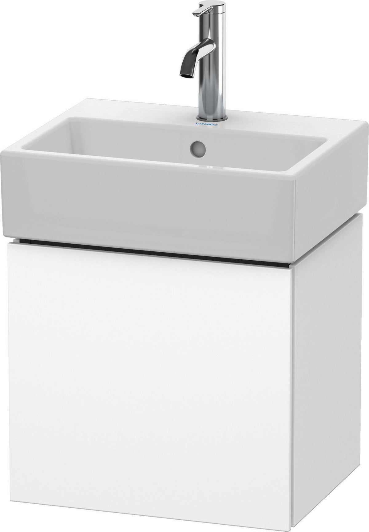 Duravit L-Cube Waschtischunterbau 434 mm weiß matt, 1 Tür links, wandhängend