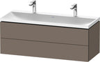Mitteldichte Faserplatte (MDF) / grau / L-C c-shaped, WH, 1200x480x480mm, Fla nnel Grey Seidenmatt Lack