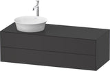 DURAVIT White Tulip Waschtischunterbau wandhängend 1300 mm mit 2 Schubkästen, weiß seidenmatt