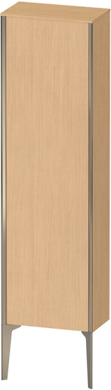 DURAVIT XViu Halbhochschrank 1330 mm, 1 Tür, Eiche Natur, Champagner Matt, wandhängend