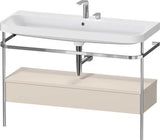 Duravit Waschtischset Happy D.2 Plus 1175x490mm Taupe Supermatt Ein Hahnloch