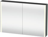 DURAVIT Xsquare Spiegelschrank XS7114 Dolomite Grau 1200 mm mit LED-Beleuchtung und Soft-Close