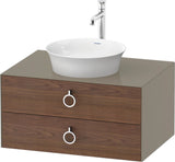 DURAVIT White Tulip Waschtischunterbau 800 mm, 2 Schubkästen, LED, Philippe Starck, weiß seidenmatt
