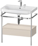 Duravit Waschtischset Happy D.2 Plus 775x490mm Taupe Supermatt – Einrichtungssystem Nussbaum Mitte