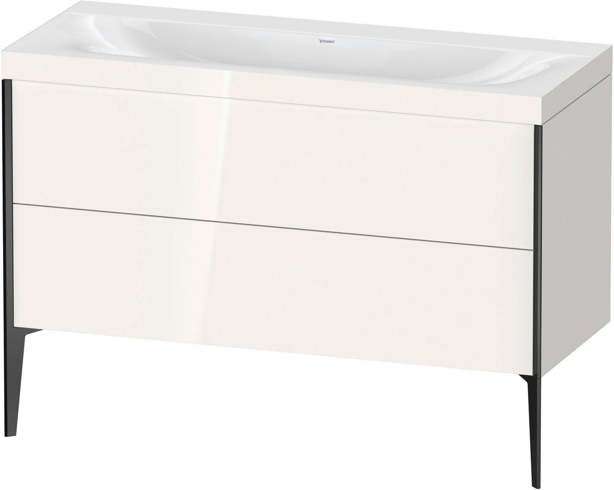 DURAVIT XViu c-bonded Waschtischunterset bodenstehend 1200 mm 2 Auszüge Schwarz Mat