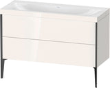 DURAVIT XViu c-bonded Waschtischunterset bodenstehend 1200 mm 2 Auszüge Schwarz Mat