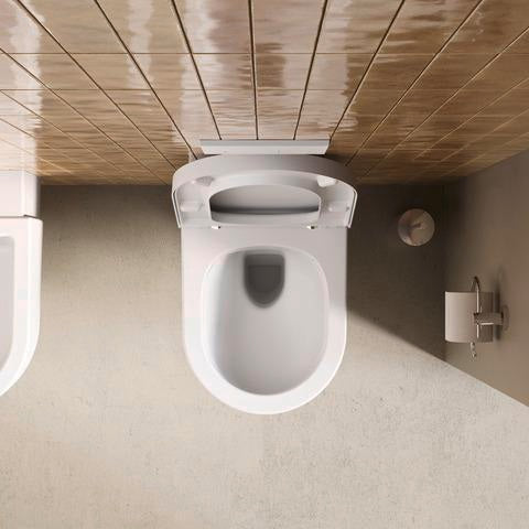 DURAVIT Balcoon WC-Sitz mit Absenkautomatik, Duroplast, Edelstahl-Scharniere, Weiß Matt