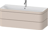 Duravit Happy D.2 c-bonded Waschtischset 1175 mm wandhängend mit 2 Schubkästen und Tip-on Technik