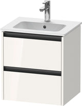 Duravit Ketho.2 Waschtischunterbau wandhängend 510 mm mit 2 Schubkästen, Betongrau Matt