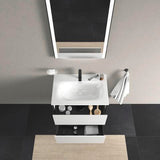 DURAVIT Viu Möbelwaschtisch 730 mm Weiß mit Überlauf und Hahnlochbank