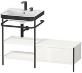 Duravit Waschtischset Happy D.2 Plus 1200x490 mm Ein Hahnloch Taupe Supermatt mit Konsole