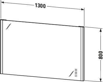 DURAVIT XSquare XS7011 Wandspiegel 600x800 mm mit Licht, Heizung & berührungsloser Bedienung