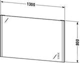DURAVIT XSquare XS7011 Wandspiegel 600x800 mm mit Licht, Heizung & berührungsloser Bedienung