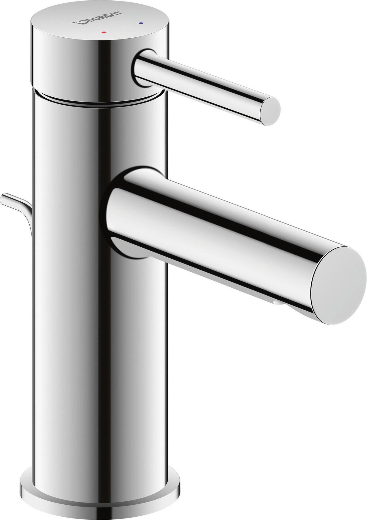 Duravit Circle Einhebel-Waschtischmischer Chrom – ohne Zugstange, 100 mm Auslauf, Keramikmischsystem