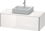 Duravit XSquare Waschtischunterbau 1200 mm wandhängend – Sand-matt mit Konsole