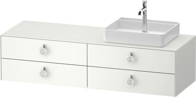 Duravit White Tulip Waschtischunterbau 1600 mm Nussbaum links von Philippe Starck