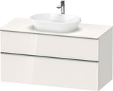 DURAVIT D-Neo Konsolenwaschtischunterbau 1200 mm Eiche Schwarz Matt mit Bronze Griff