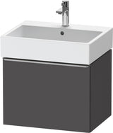 DURAVIT D-Neo Waschtischunterbau 584 mm wandhängend mit 1 Auszug, Griff Bronze, Weiß Matt