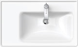 Duravit D-Neo Waschtisch 800 mm weiß mit WonderGliss, Becken rechts, Wandmontage