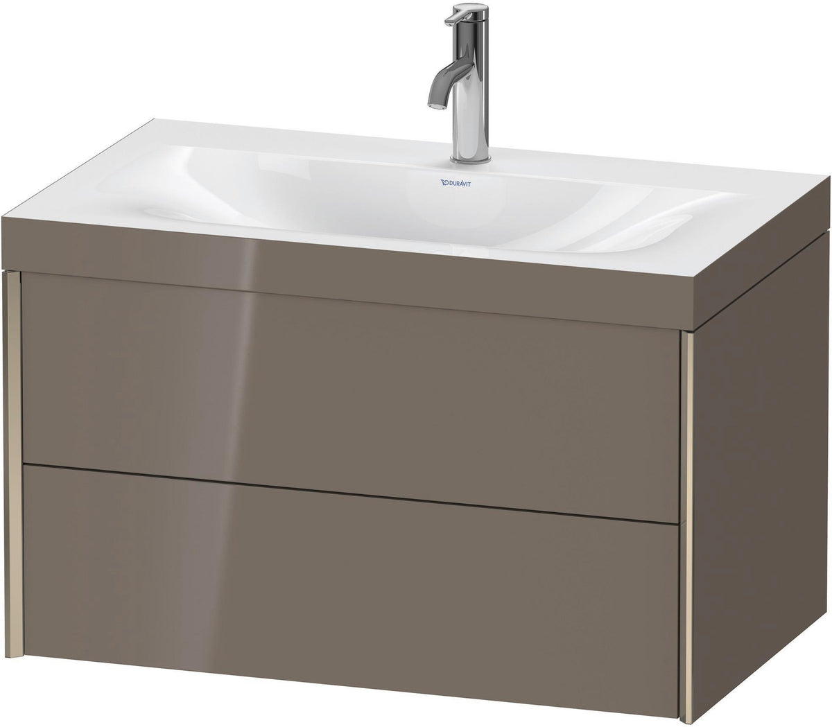 DURAVIT XViu c-bonded Waschtischset 800 mm wandhängend mit 2 Schubkästen und Tip-on-Technik