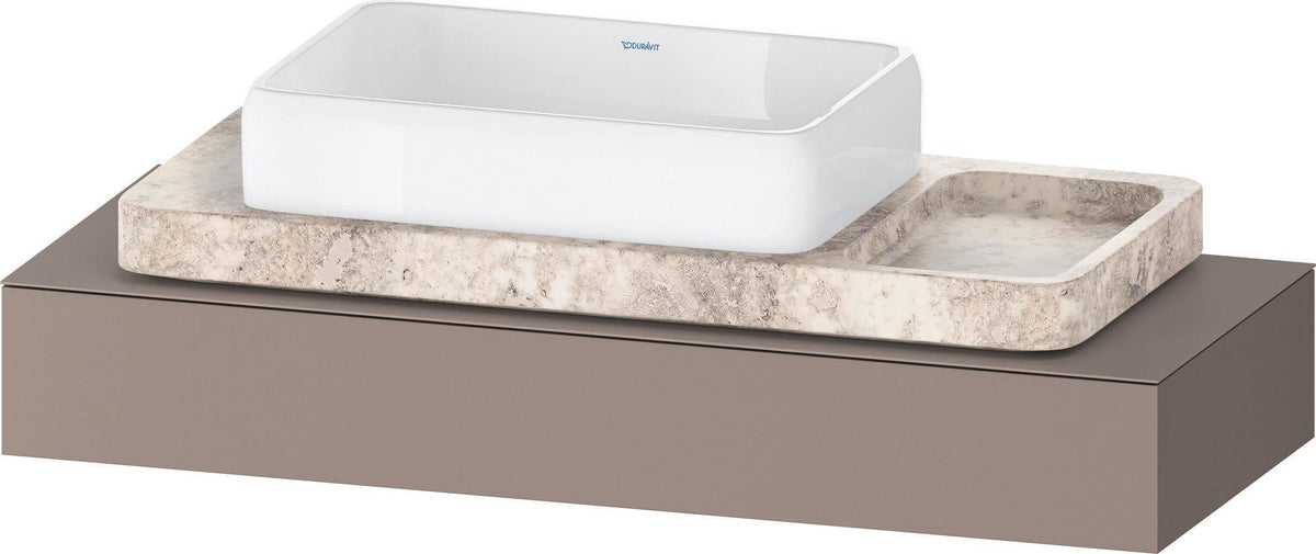 DURAVIT Qatego Konsole 1200 mm, wandhängend, weiß matt, 1 Ausschnitt, Studio F. A. Porsche