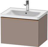 Duravit D-Neo Waschtischunterbau 634 mm betongrau matt mit Bronze-Griff und Soft-Close-Auszug