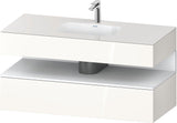 DURAVIT Qatego Studio F. A. Porsche Einbauwaschtisch mit Konsolenwaschtischunterbau 1200 mm Weiß Matt