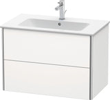 DURAVIT XSquare Waschtischunterbau wandhängend 810 mm mit 2 Schubkästen, Weiß Seidenmatt