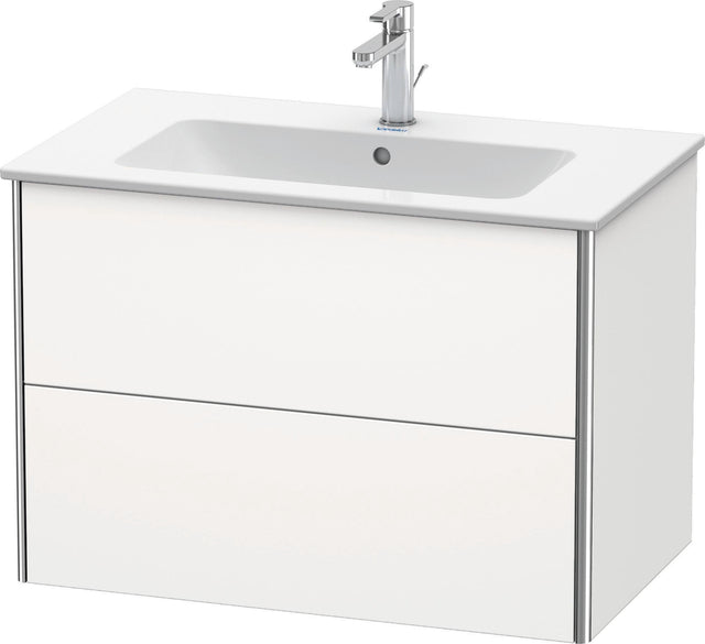 DURAVIT XSquare Waschtischunterbau wandhängend 810 mm mit 2 Schubkästen, Weiß Seidenmatt