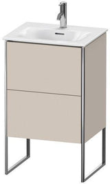 Duravit XSQUARE Waschtischunterbau 840 mm weiß matt – 2 Auszüge mit Tip-On-Technik