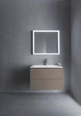 Duravit L-Cube Waschtischunterbau 820 mm taupe matt mit 2 Schubkästen und Tip-On-Technik