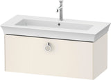 DURAVIT Waschtischunterbau White Tulip 984 mm, 1 Auszug, Nussbaum/Taupe, wandhängend