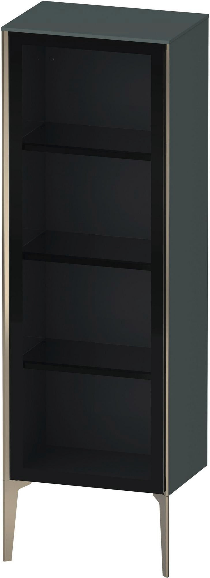 Duravit XViu Halbhochschrank mit Glastür 1330 mm, rechts, hochglänzend