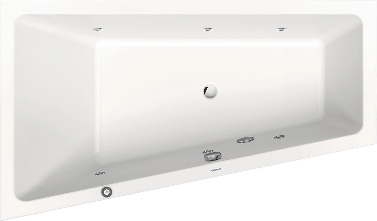 Duravit No.1 Whirlwanne 1500x800mm trapezförmig mit Jet-System, weiß