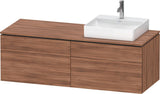 DURAVIT L-Cube Waschtischunterbau 1420 mm Taupe supermatt mit Tip-on und Soft-Close