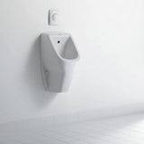 Duravit D-Code Urinal weiß spülrandlos mit Fliege Zulauf hinten 305 mm