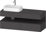 DURAVIT Qatego Studio F. A. Porsche Konsolenwaschtischunterbau 1400 mm Weiß Matt mit LED-Nischenbeleuchtung