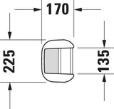 DURAVIT Standsäule Happy D.2 aus Keramik mit WonderGliss, weiß, 170x225x715 mm
