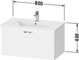 Duravit XBase Waschtischunterbau 600 mm wandhängend, 1 Auszug, weiß matt, mit Soft-Close