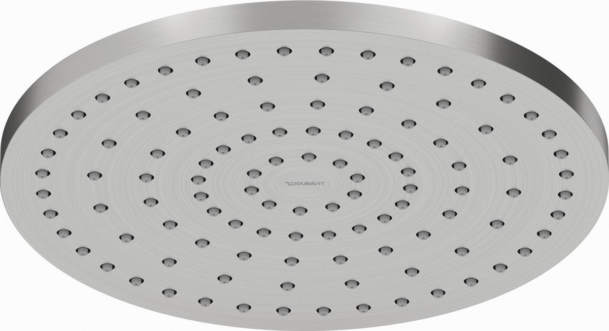 DURAVIT Kopfbrause MinusFlow D250, Rund, Rain Schwarz Matt – 1 Strahl, Antikalk, 250 mm