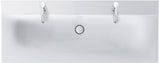 Duravit Viu Möbelwaschtisch 1230 mm, Weiß, mit Überlauf, Hahnlochbank und Halbsäule