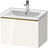 Duravit D-Neo Waschtischunterbau 634 mm betongrau matt mit Bronze-Griff und Soft-Close-Auszug