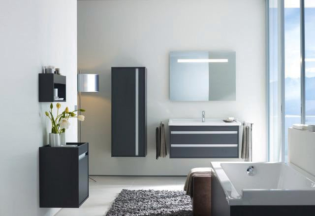 DURAVIT Möbelwaschtisch Starck 3 850 mm mit Überlauf, 1 Hahnloch, weiß – Wandhängend