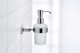 DURAVIT D-Code Seifenspender mit Glasflakon und verchromtem Messinghalter für Wandmontage